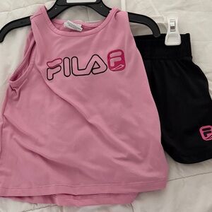 Fila Pink and Black Kids Matching Set